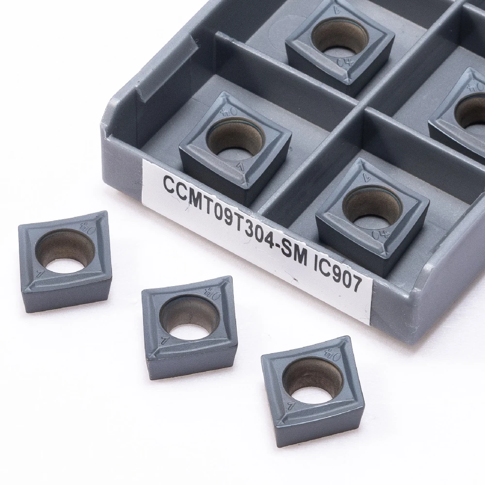 Carbide Insert CCMT09T304-SM IC907 Hard Alloy Internal CNC Lathe Parts Tokarnyy CCMT09T 304-SM IC 907 Turning Tool