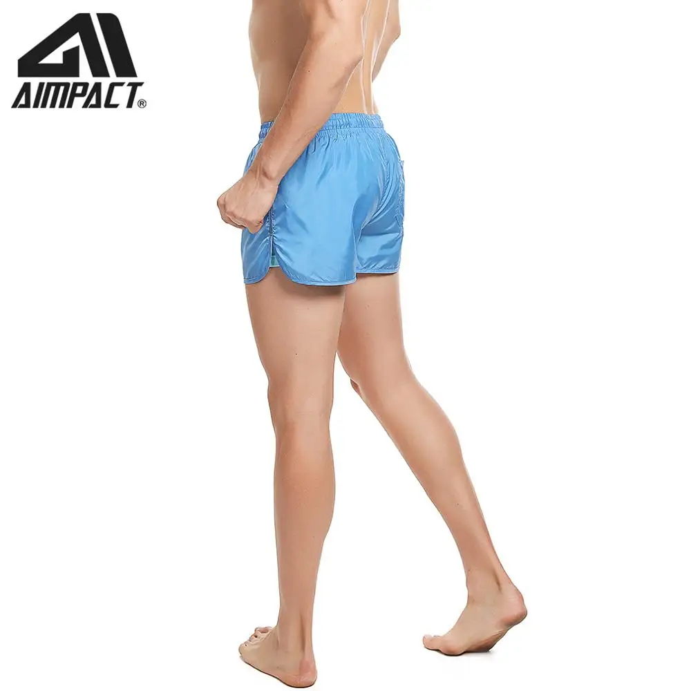 Men\'s Swim Shorts  Quick Dry Beachwear Board Short Bath Suit lining liner Shorts with Drawstring for Sportsman by AMPACT AM2255