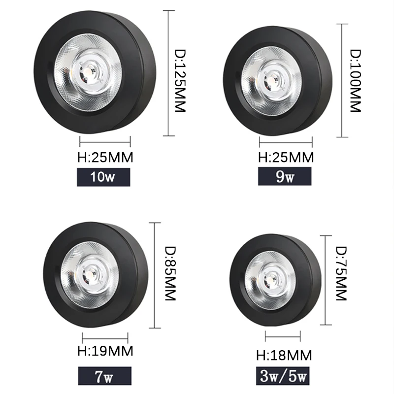 Surface Mounted Small Spotlight LED Display Cabinet 3w5w7w10w Wine Cabinet  Counter Sky Flower Lamp Ceiling Ultra-thin Downlight