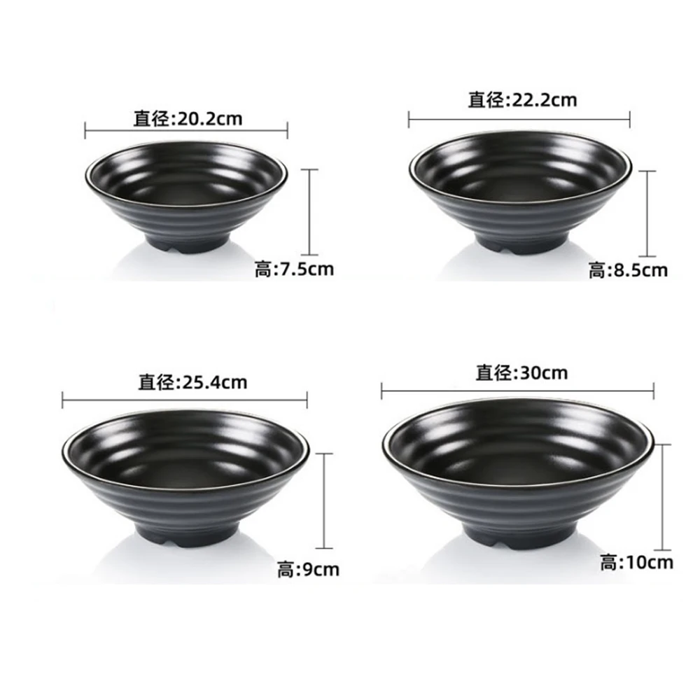 Kitchen Tool Spicy Hot Melamine Tableware Plastic Japanese Style Frosted Noodles Bowl