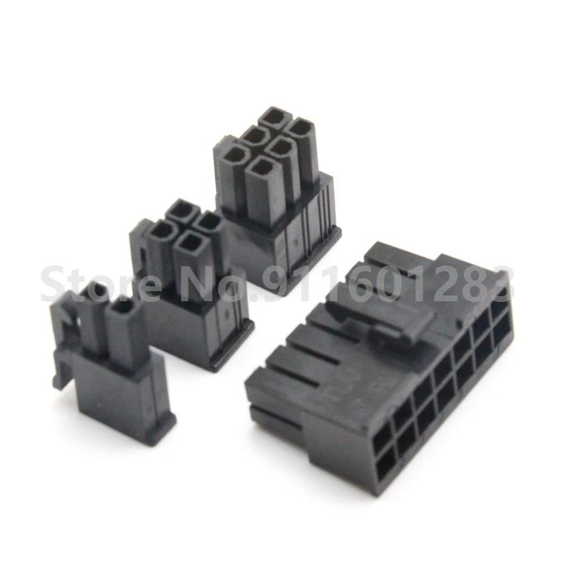 5557 Connector 4.2mm Pitch Male Housing 2P 4P 6P 8P-24Pin 5557 Male Shell Black Automotive wiring harness connector PCI-E Power