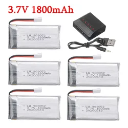 3.7V 1800mAh bateria Lipo dla RC Drone KY601S SYMA X5 X5S X5C X5SC X5SH X5SW M18 H5P H11D H11C zdalnie sterowany Quadcopter części śmigłowca