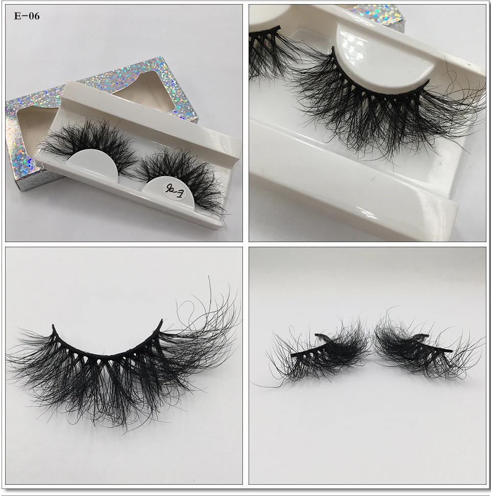 Neue nasse flauschige Nerz Wimpern mit Spikes Make-up Anbieter 16mm 18mm 25mm Volumen lang natürlichen Look Nerz Wimpern Großhandel – Detail 24