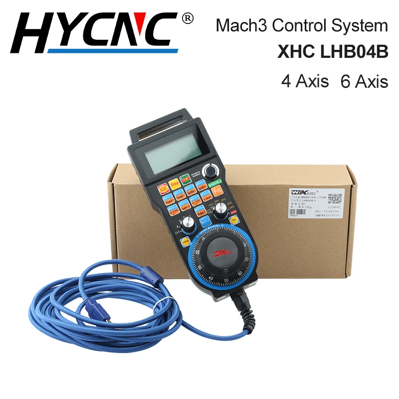 XHC LHB04B CNC MACH3 Wired Handwheel MPG Hanging Handwheel 4-Axis 6-Axis Controller Handle For CNC Route Engraving Machine