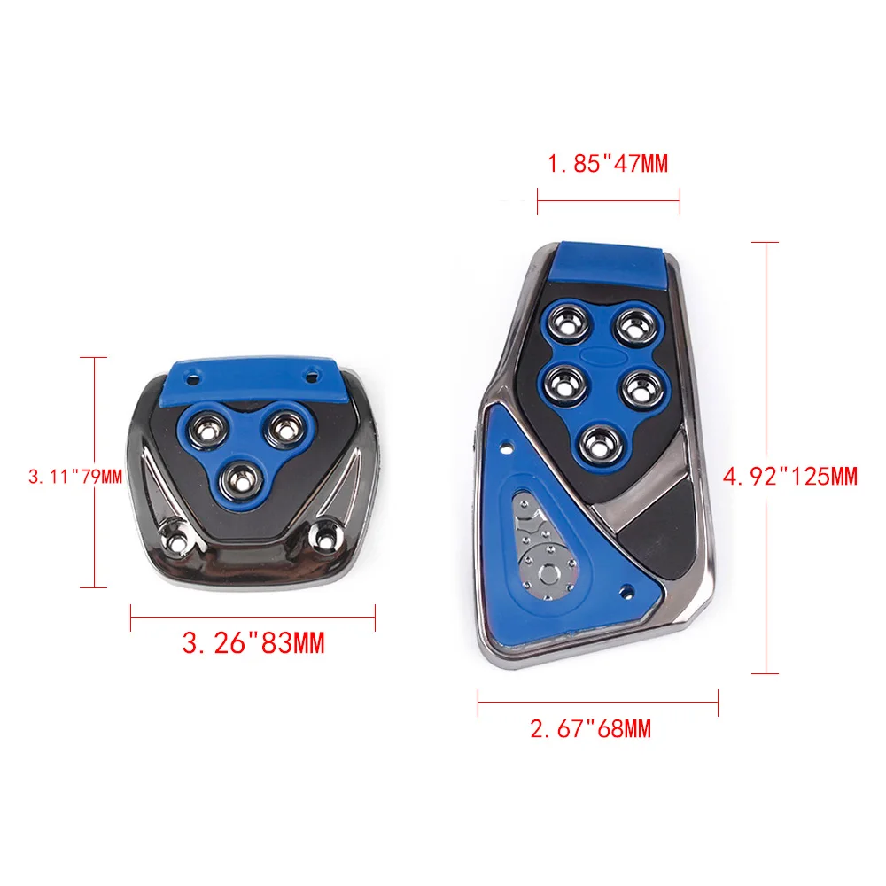 Auto Car Pedals Foot Fuel Brake Clutch Cover Universal Fit for Most Cars Auto Transmission Non Slip Foot Brake Pedal RS-ENL010