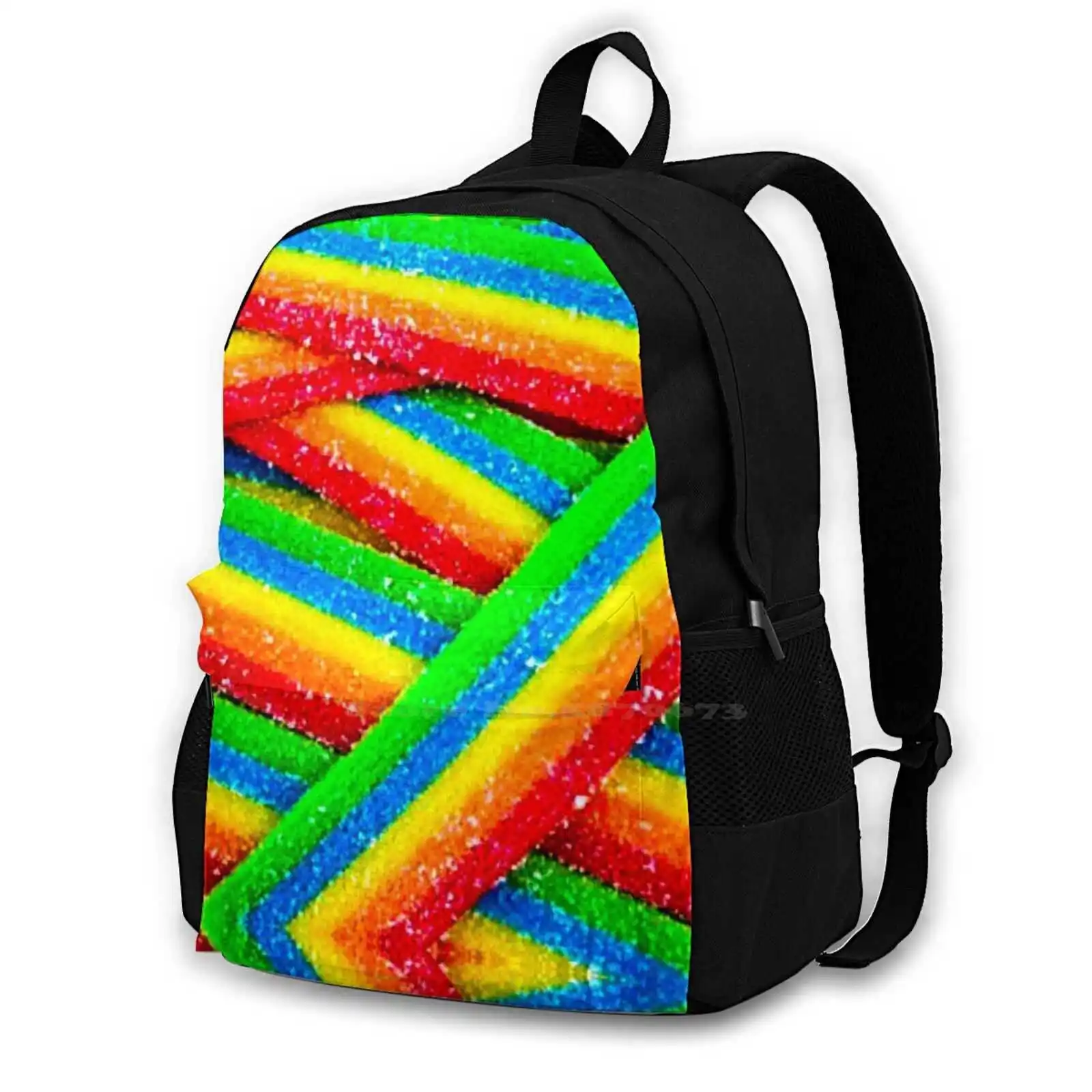 Rainbow Candy School Bags Travel Laptop Backpack Sweets Sweeties Candy Candies Lollies Lolly Dessert Pudding Jellies Pick N Mix