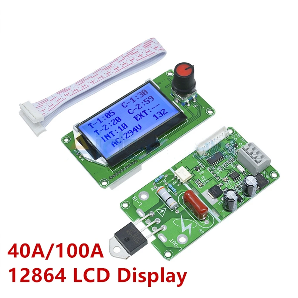 

LCD Digital Pulse Encoder Spot Welder Controller Module 100A 40A for 18650 Lithium Battery/Batteries Group Spot Welding Machine