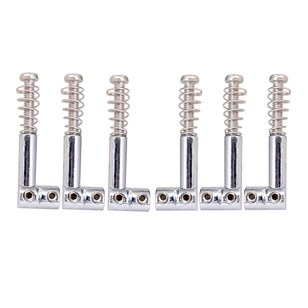 6pcs Alloy Bridge Saddles for TL Style Electric Guitar DIY Parts 3L3R Silver