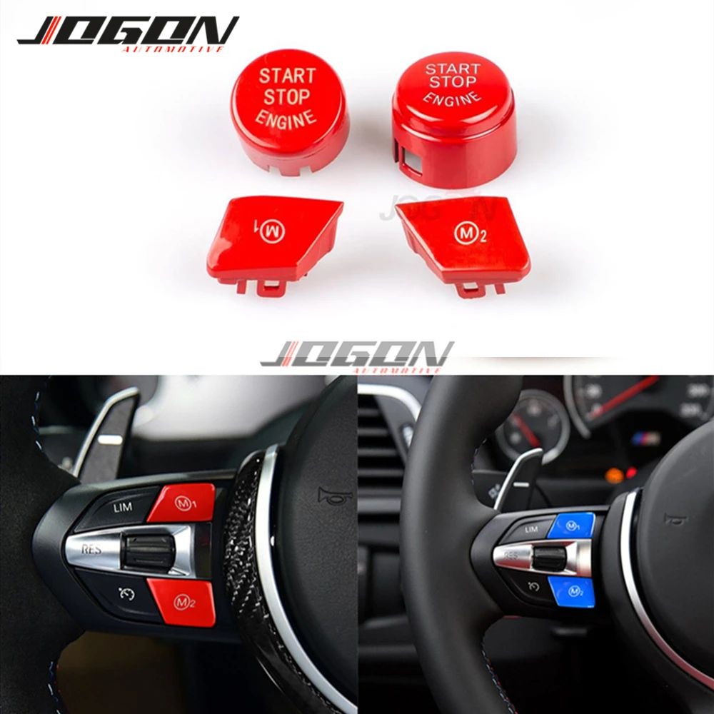 Translucent Sport Steering Wheel M1 M2 Switch Replace Engine Button For BMW M3 M4 M5 M6 X5M X6M F80 F82 F83 F10 F06 F15 F16