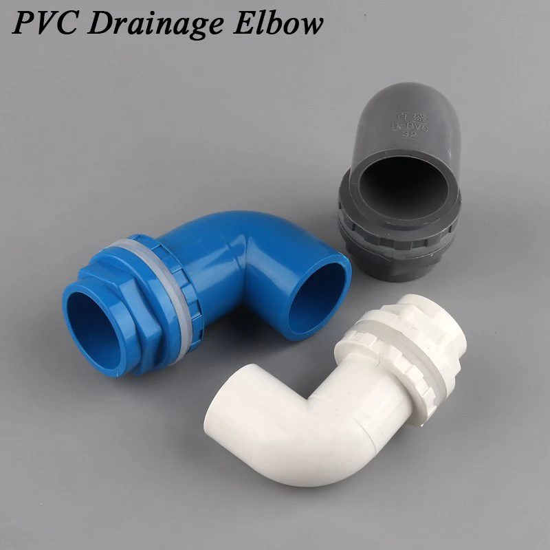 

10Pcs Fish Tank Supplies Pipe Drainage Elbow 20 25 32 40 50mm PVC Pipe Connector Garden Irrigation Tube Fittings Aquarium parts