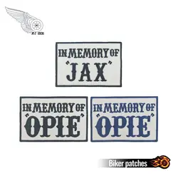 W Memory of Opie Biker Memorial Patches OPI Rock and PUNK Sons of Patch Anarchy Series Motorcycle Leather Vest Iron On