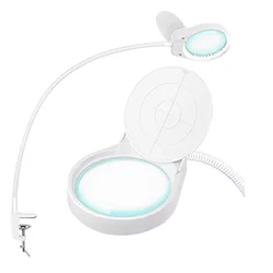 Magnifier Nail Beauty Light Tattoo Clamp Magnifying Glass with Flex LED Desk Lamp Home Student Eye Care Study Lamp Reading Light