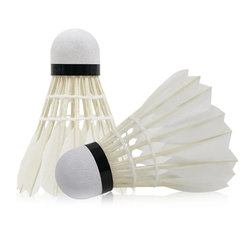 Windproof Badminton Training Ball, Black and White, Goose Feather Competition, Resistant to Hitting, Not Easy to Rot