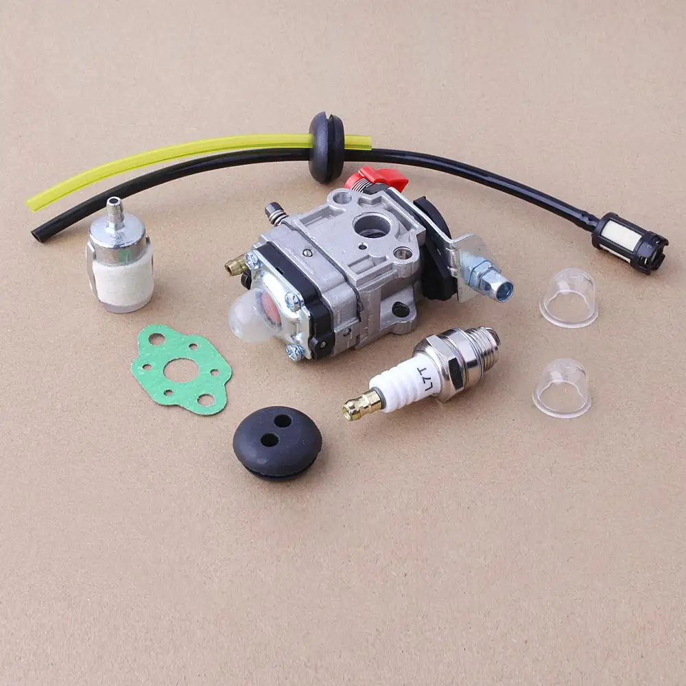 Carburetor For Kawasaki TH23 TH26 TH34 23CC 25CC 26CC 33CC 35CC Trimmer  Accessories Grommet Spark Plug Fuel Line Filter Kit