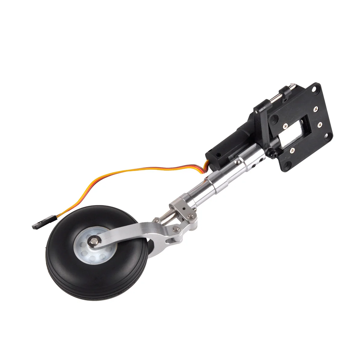 1 Set Servoless Electric Retractable Landing Gear Anti-vibration Landing Gear w/Wheels 193mm for 1.6m Red Arrow RC Plane