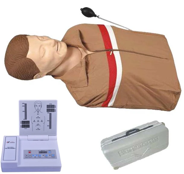 Advanced Half-body CPR Manikin, Adult First Aid Voice Monitor Rescue Dummy