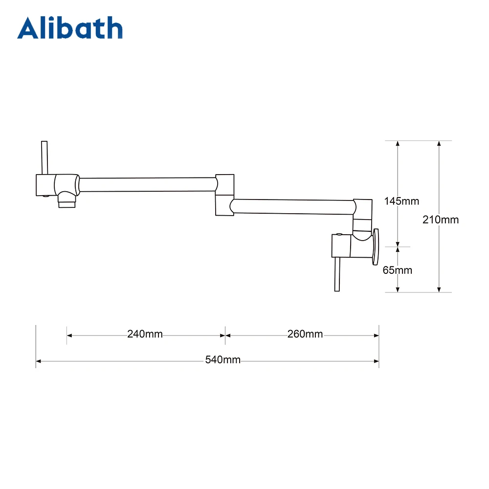 Kitchen Sink Faucet Wall Mounted Foldable Single Cold Single Hole Sink Tap 360 Rotation Kitchen Shower Faucet.