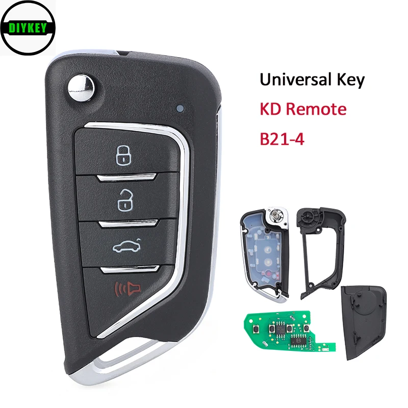 

DIYKEY Universal KD900 KD900+ URG200 Mini KD KD-X2 4 Button Remote Control KD Remote Car Key B21-4