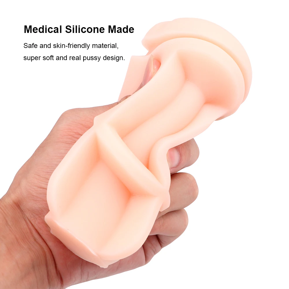 16cm Male Masturbator Artificial Mouth Anal Vagina Real Pussy For Men Glans Sucking Penis Exerciser Sex Toys Erotic Product Shop