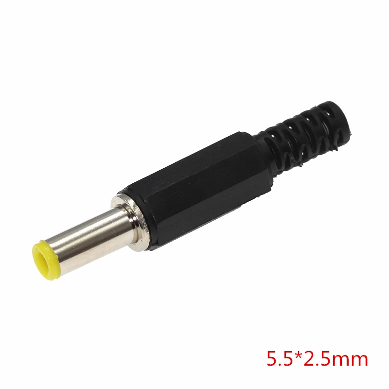 10Pcs DC Power Male Plug Jack Adapter Male 5.5x2.1mm 5.5x2.5mm 3.5x1.0mm 3.5x1.3mm 6.3x3.0mm 3.5x1.1mm