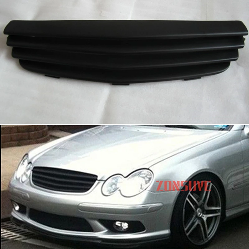 Use For Mercedes Benz Clk-Class W209 2003--2009 Year Refitt Front Center Racing Grille Cover Accessorie Body Kit