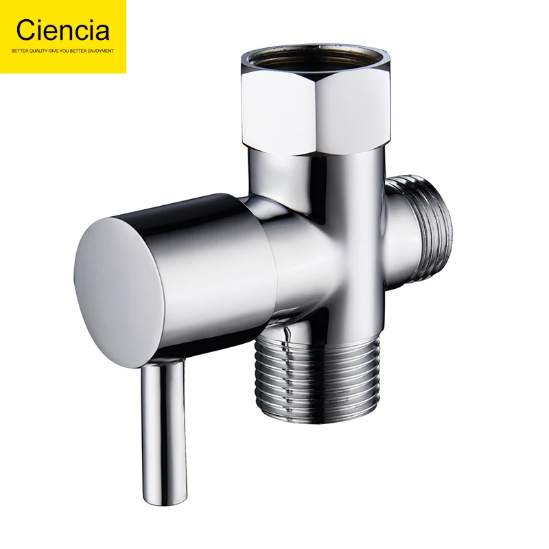 

Ciencia 3 Way Toilet Adapter US Standard Valve 7/8-15/16 Male and Female with 1/2 inch Hose Connection Bidet Toilet T Diverter