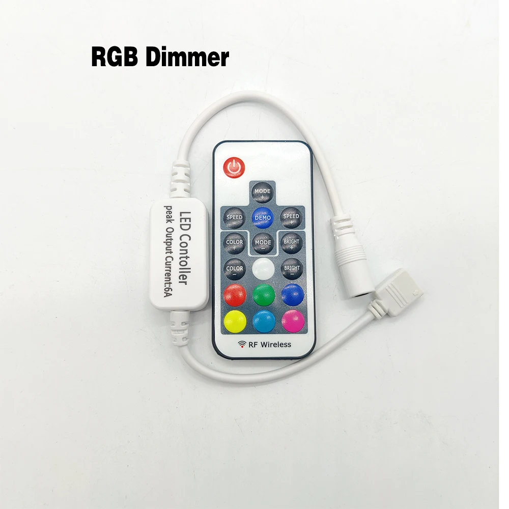 DC12V Led Controller Dimmer Wireless RF Remote to Control Single Color RGB Strip Lighting 3528 5050 led strip