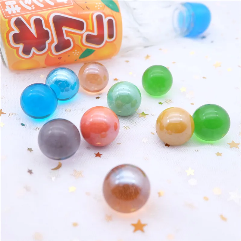 12pcs Glass Ball 22mm Cream Console Game Pinball Machine Cattle Small Marbles Pat Toys Parent-child Machine Beads