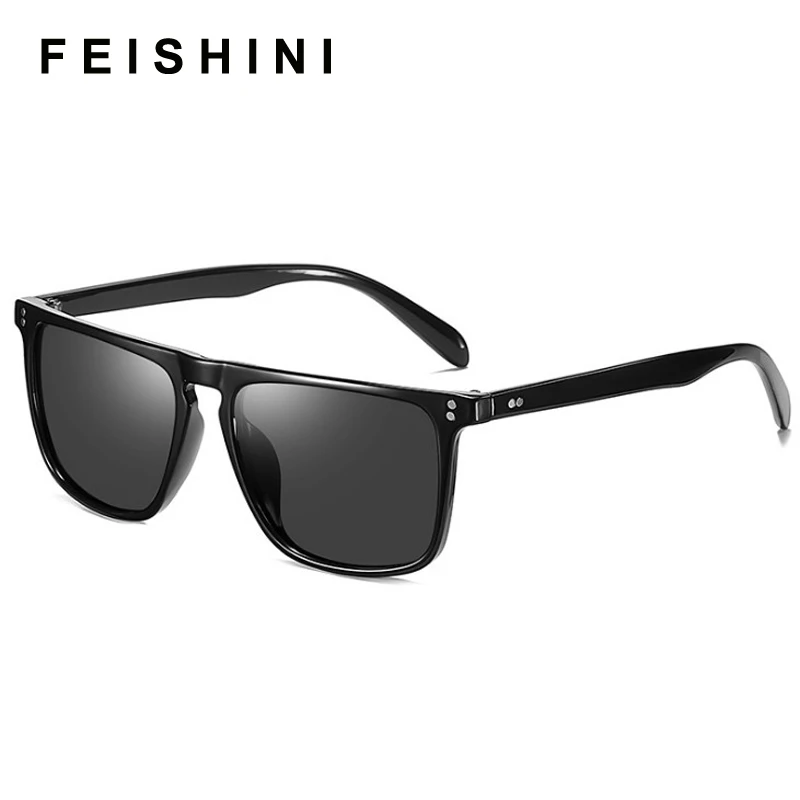 

Feishini COOL Avengers Polarized Sunglasses Men Square Car Driving Glasses Day Vision Celebrity Eyeglasses Man