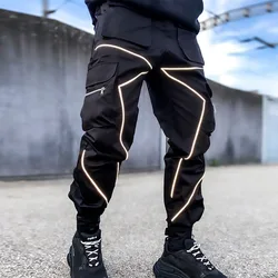 Men's Reflective Cargo Pants 2023 New Hip Hop Casual Joggers Trousers Multi-Pocket Men Sweatpants Streetwear Sports Pant M-3XL