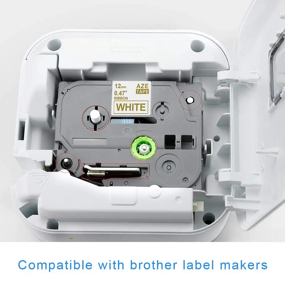 RE34 R231 Satin Ribbon 12mm Label tape Compatible for Brother TZe-R231 TZe-RE34 TZE-RE31 TZE-RG34 Gift P Touch Label Printer