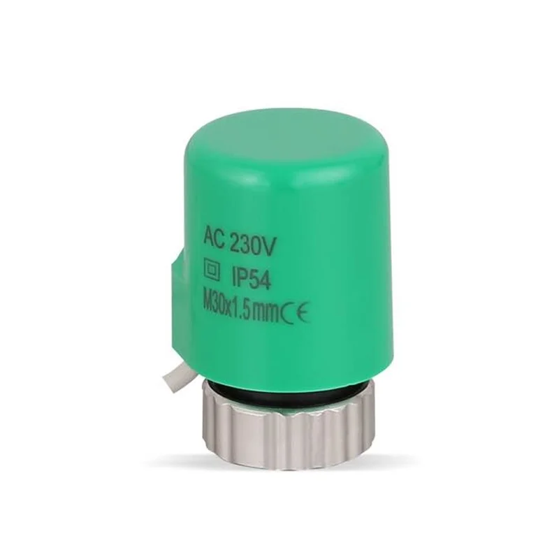 24V 230V NO NC 전기 열 액추에이터 밸브 헤드 서모 스탯 매니 폴드 언더 플로어 가열 라디에이터 정상 열림 닫힘