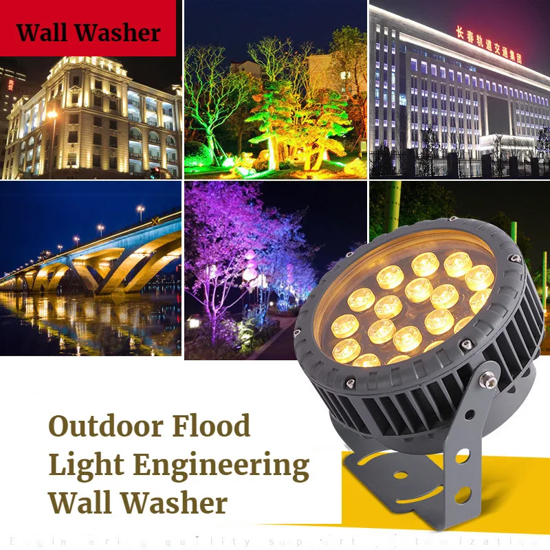 Wheel Lights Outdoor Waterproof Tree Light Hotel Exterior Spotlights Villa Garden Lamp Highlight Colorful Yard Decor 15w 18w