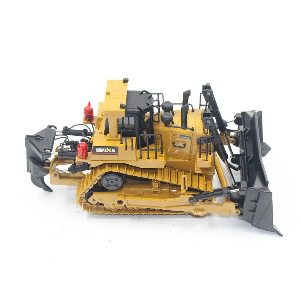 Full-Gelegeerde Zware Bulldozer 1:50 Tweerichtingsvorkheftrucks Ornamenten Statisch Model Voor Speelgoedtechniek