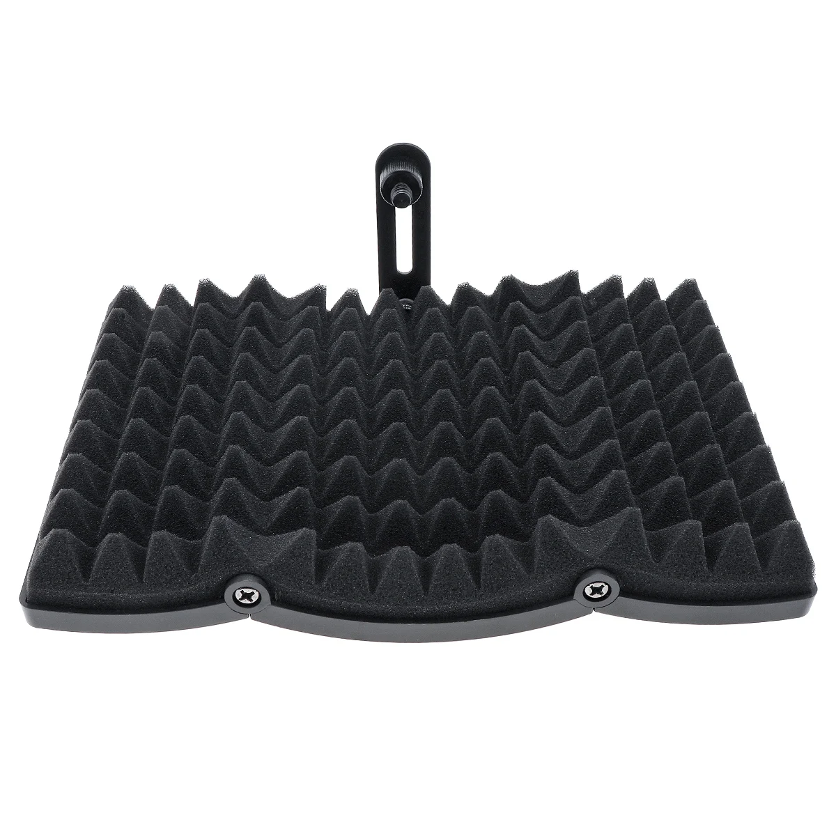 Schermo isolante per microfono in plastica schermo a 3 pannelli con superficie curva schermo antivento pieghevole 3/8 5/8 "schiuma filettata per Studio di registrazione Live