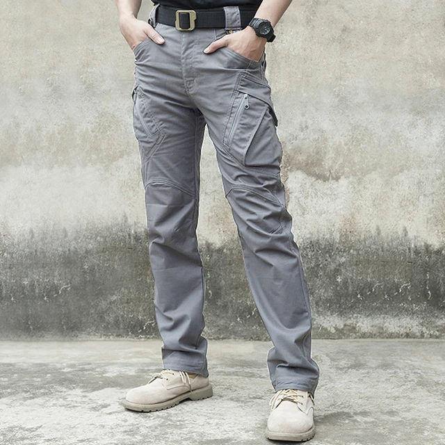 NONE Herren Wasserdichte Cargo Hosen Elastische Mehrere Tasche Militär Männliche Hosen Im Freien Jogger Pant Plus Größe Taktische Hosen Männer 3