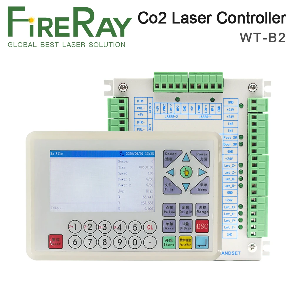 FireRay WT-B2 CO2 Laser Controller Power Supply DC 24V For Laser Engraving Machine Laser 3020 6040 9060 Replace Ruida Trocen