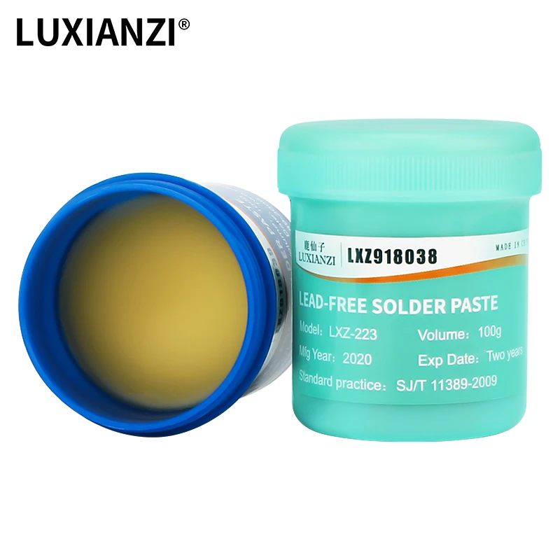 

LUXIANZI 100g Lead Free Solder Paste SMD BGA Soldering Flux Gel No-clean Repair Tools Environmental Welding Fluxs 223/559