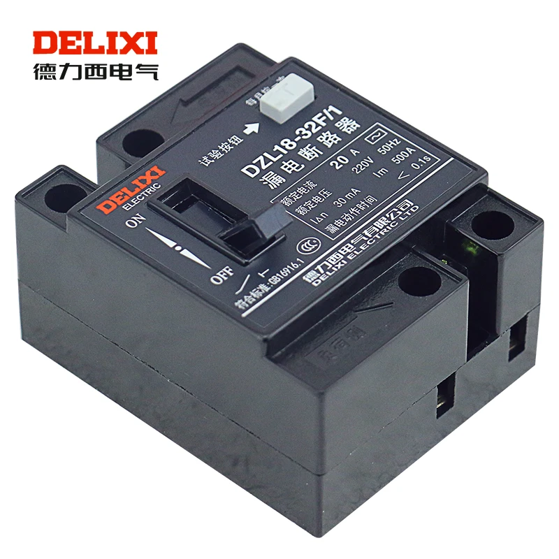 DELIXI Brand Home Leakage Protector Power Switch Moduled Case Circuit Breaker DZL18-32 F/1 Mini MCCB