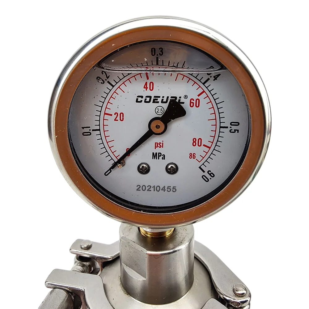 KegLand 1.5 Inch Tri-Clover Spunding Valve with Pressure Gauge 0.2 - 2.2 Bar (2.9 - 32 Psi) Beer Home Brewing Accessory