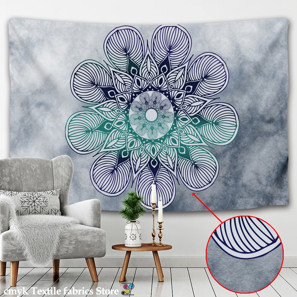 

Mandala Tapestry Wall Hanging Boho Decor Wall Cloth Tapestries Psychedelic Hippie Sun Moon Tapestry Mandala Wall Carpet