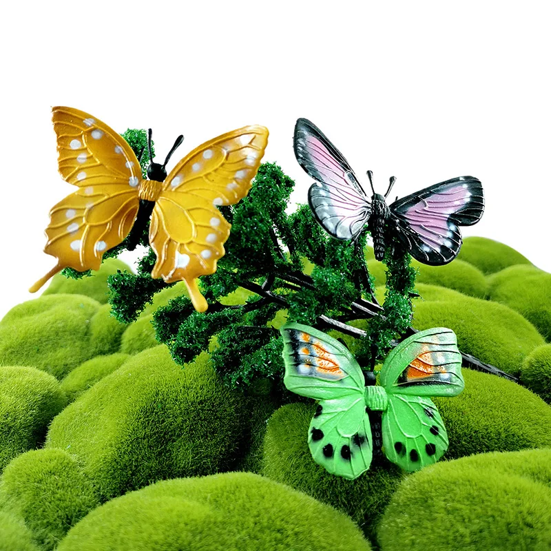 12pcs Artificial Insect Butterfly figurine Animal model home decor Bonsai miniature fairy garden decoration accessories modern