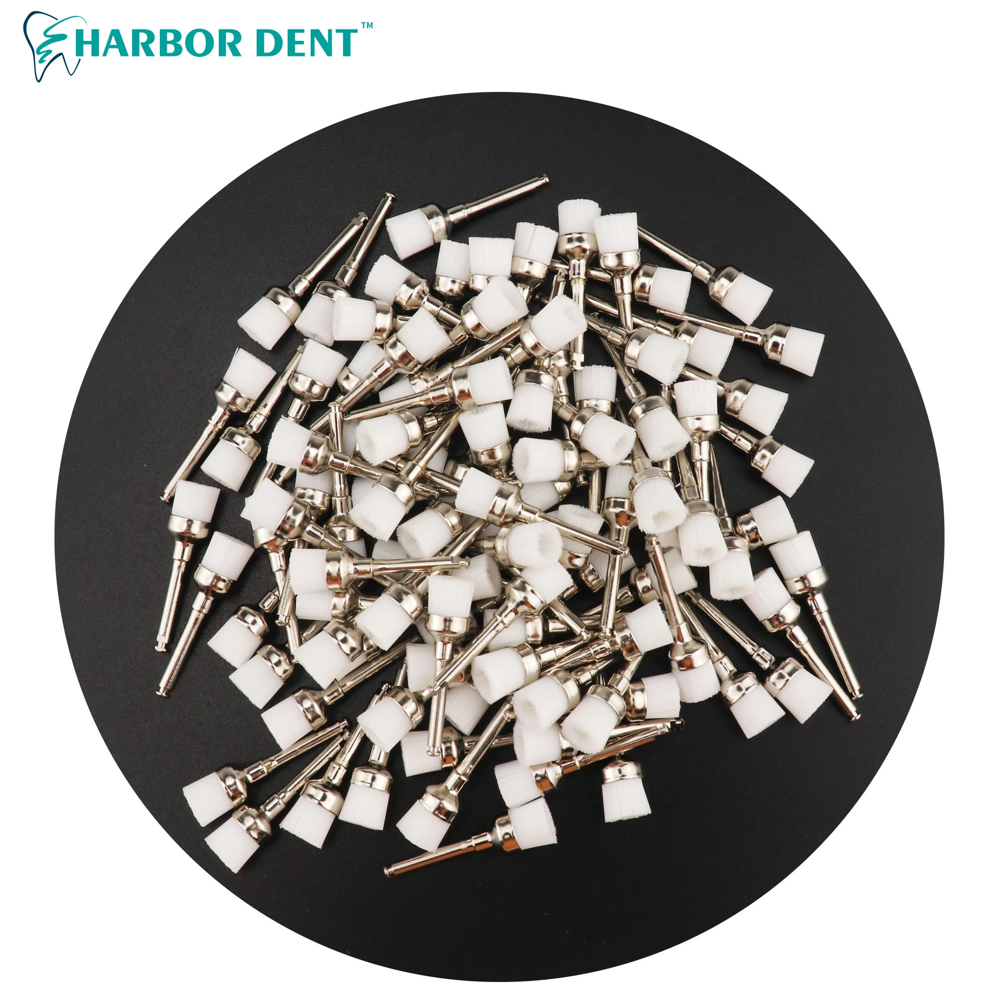 100pcs/50pcs Dental Nylon Polishing Brushes Bowl Shape Dental Prophy Brush Prophylaxis Brushes For Contra-Angle Handpiece