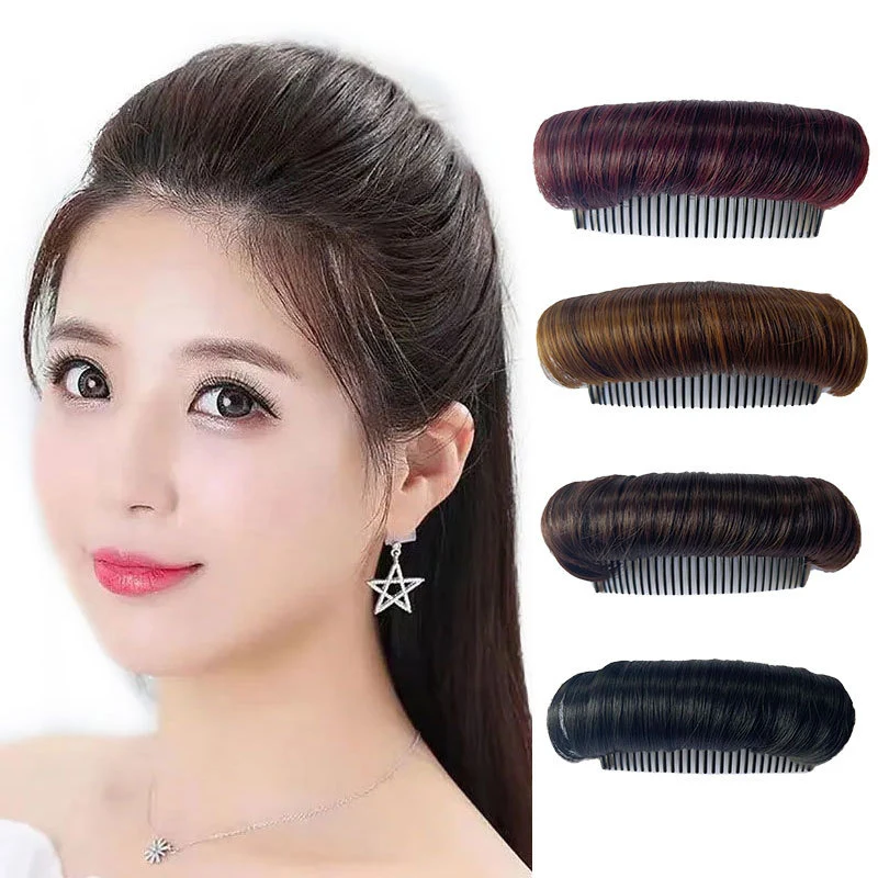 Lystrfac Half Ball Cushion Hair Comb for Women Headdress Female Lazy Hairpin Sponge Hair Padded Fluffy Hair Clips Headwear