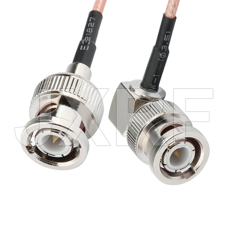 BNC Male Female to BNC Male Right angle HD-SDI Cable RG316 RF Coaxial Coax Antenna Pigtail Jumper 50 Ohm BNC Connector Adapter