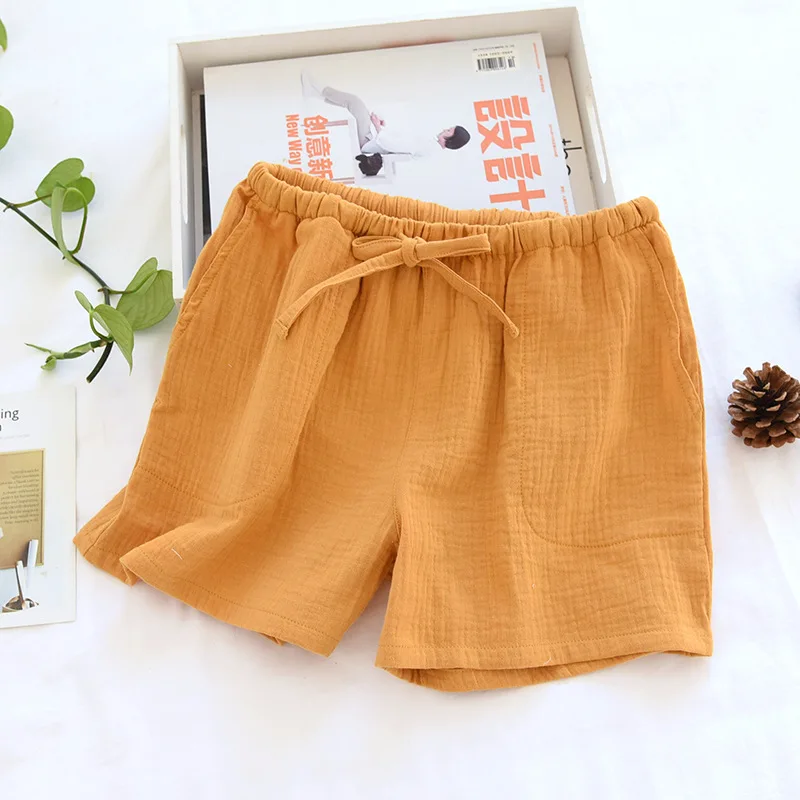 Summer new multi color crepe women\'s shorts loose leisure home Cool Short Pajamas beach pants