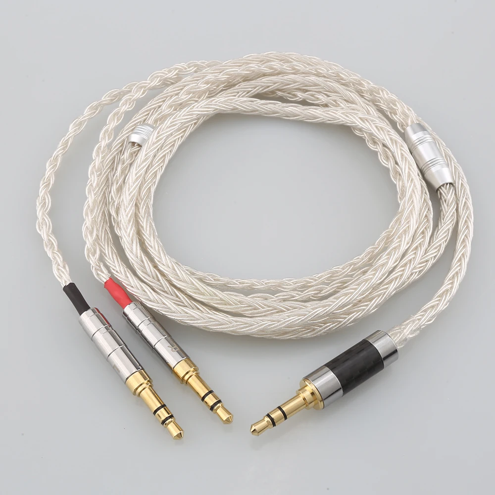 2.5/3.5/4.4mm XLR zrównoważony 16 rdzeniowy posrebrzany kabel do słuchawek dla Hifiman Sundara Ananda HE1000se HE6se he400i he400se Arya