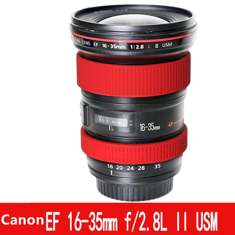 Silicone Focus Ring + Zoom Ring Rubber Band Protector for Canon EF 16-35mm f/2.8L II USM