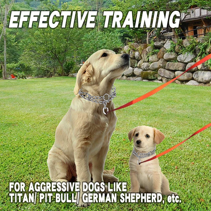 Benepaw Effective Pinch Dog Training Collar With Comfort Rubber Tips Safe Adjustable Detachable Stainless Steel Pet Prong Collar