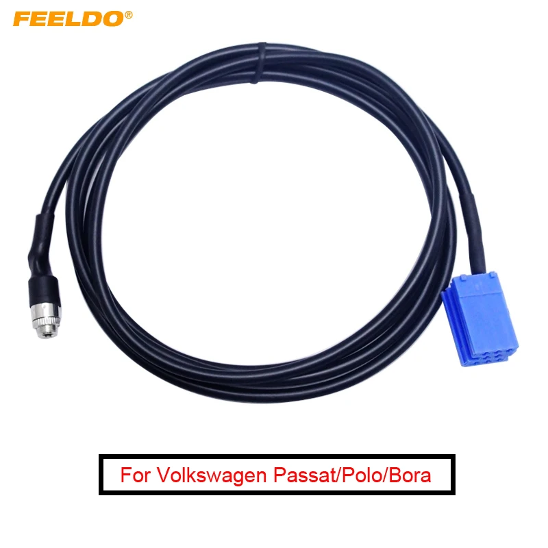 Feeldo aux cabo adaptador fêmea 3.5mm jack rádio blaupunkt cd player cabo para audi volkswagen passat polo bora # FD-2858